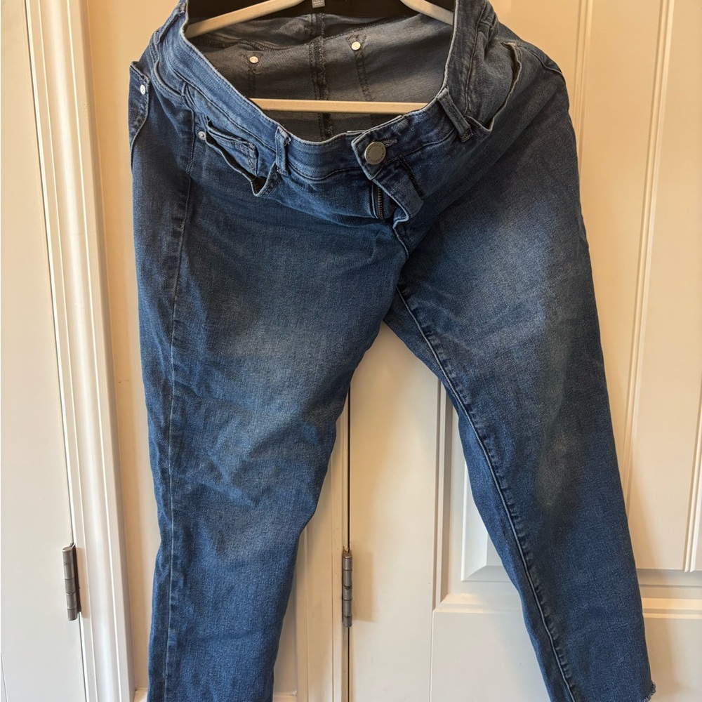 Wit & Wisdom 'Ab'Solution Raw Hem Ankle Skinny Jeans - size 12